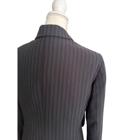 LE SUIT Black Gray Pinstriped Blazer Jacket Size US 14 - Picture 6 of 11
